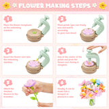 Fabric Flower Bouquets Toys, DIY Craft Kits Toys for Kids - Flower Market Toy, Build Your Flower Bouquet, Arts & Crafts for 4 5 6 7 8 Year Toddler Girl, Educational Activity Preschool B-Day Gifts Toyly