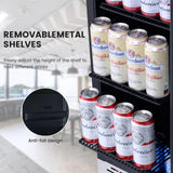 15 Inch Beverage Refrigerator, Weather Proof Stainless Steel Beverage Fridge, Under Counter Beer Mini Fridge, Indoor/Outdoor Refrigerator for 130 Cans, Beverage Cooler for Patio & Kitchen COLOZO