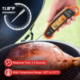 ThermoPro TP710 Instant Read Meat Thermometer Digital for Cooking, 2-in-1 Waterproof Kitchen Food Thermometer with Dual Probes and Dual Temperature Display for Oven, Grilling, Smoker & BBQ ThermoPro