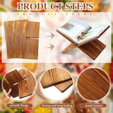 Geetery Book Stand Book Holder for Display Reading Textbook Holder Open Display Stand for Open and Closed, Cookbook, Magazines, Textbooks, Recipe(Dark Brown) Geetery