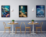 AREOPNMG 6pack Sea Turtle Beach Diamond Painting Kits for Adults Beginners,5D Moonlight Waterfall Landscape Diamond Art,DIY Full Round Drill Dot Gem Art Kits,Home Wall Decor 9.8x13.8 Inch AREOPNMG