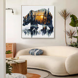 Paint by Numbers for Adults Forest Bear Paint by Numbers Kits for Beginner, DIY Acrylic Paint by Number on Canvas Easy Animal Paint by Numbers for Adults Home Wall Decor 16X16 Inch Without Frame Meothan