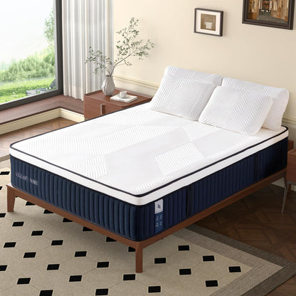 Full Mattress, DIGLANT 14Inch Hybrid Soft Medium Plush Memory Foam Mattress, Full Size Mattress with 7-Zone Pocket Springs, Mattress in a Box for Supportive & Pressure Relief, CertiPUR-US Certified