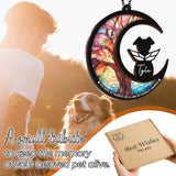 6" Dog Angel Memorial Suncatcher, Engraved Pet Memorial Ornament, Pet Sympathy Keychain, Loss of Animal Sympathy Card, Rainbow Bridge Dog Loss Gift, My Favorite Hello Hardest Goodbye PS190 vinatimes