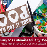 Fun Make-Your-Own 4x12in Magnetic Sheets 2pk. Blank White Magnet Strips for Strong Flexible Bumper Sticker Decals, Holiday Photos or Art. Decorate Personalized DIY Projects for Fridge, Car or Office EUCATUS BEST PRODUCTS & GIFTS