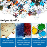 Adult Puzzle Classic Jigsaw Puzzle 1000 Pieces Wooden Puzzle DIY Seasons Landscape Tree Modern Home Decor Intellectual Game Wall Art Unique Gift 75x50cm najiaxiaowu