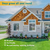 Heyroll Artificial Turf Grass Indoor Outdoor 7 ft x 15 ft, 0.8 inch Realistic Synthetic Fake Grass, Artificial Lawn Rug Dog Pets Mat, Turf Carpet for Patio Landscape Backyard, Custom Size Heyroll