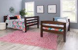 Powell Espresso Twin/Full Bunk Bed with Built-In Ladder and Detachable Design Powell
