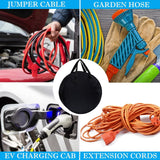 BLIRITEL Round Cable Bag, Waterproof Jumper Cable Organizer Storage Bag, Perfect for Jumper Cables,RV Sewer Pipe,EV Charging Cord Storage,Extensions and Garden Hoses,Camper Accessories (Black) BLIRITEL