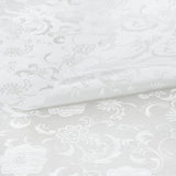 KKJIAF White Jacquard Satin Napkins (12 Pack, 17x17 Inches), Square Damask Silky Table Napkins for Wedding Banquet Party Restaurant Dinner Decoration KKJIAF