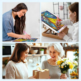 MISCER Fairy Diamond Art Kits for Adults, Glass Diamond Painting Kits for Beginners, 5D Full Drill Round Paint with Diamonds Pictures, Gem Art Painting DIY Crafts Kit Decor 12x16inch MISCER