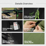 Rivenlo Camping Hammock Tent with Mosquito Net & RainFly, 3 in 1 Waterproof Lightweight Portable Sleeping Hammock Bug Backpacker Travel Outdoor Gear with Tree Strap Swing, for Hiking Patio Expedition Rivenlo