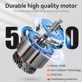 farexon Electric Standing Desk Adjustable Height, 55 x 24 Inch Stand up Desk with Large Mouse Pad, Rolling Wheels & Foot Pad,27''-46'' Lifting Range Home Office Computer Desk(Black) farexon