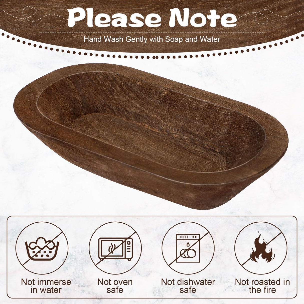 Nuogo 10 Pack Wooden Dough Bowls Bulk Rustic Dough Bowls for DIY Candle Home Crafts Making Farmhouse Fruits Supplies Decoration(8.5 Inches,Brown) Nuogo
