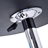 HOMCOM 25" Round Bar Table, Adjustable Height and 360° Swivel Pub Table for Living Room Dining Room Bar Bistro, Black HOMCOM