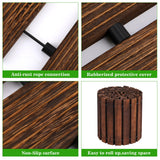 Landical 24ft Wooden Garden Pathway with Non Slip Surface Roll Out Garden Boardwalk Walkways Road Floor Pathway Rustic Path Decorative Patio Pavers for Outdoor Garden Beaches Wedding Party Landical