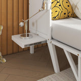 KEIKI Full Size Cabinet Murphy Bed with Charging Station, Drawers, Removable Shelves, Multiple Storage Foldable Hideaway Wall Murphy Bed Frame, No Box Spring Needed, Easy Assembly, for Bedroom, White KEIKI