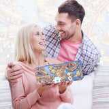 Puzzles for Adults 1000 Pieces, MOMIBOOK Jigsaw Puzzles of Chinese Village Town Cat, Painting Image 81.3x40.6cm(32"x16") Toys & Game Puzzle, White Elephant Choices, Birthday Puzzle Funny Choices MOMIBOOK