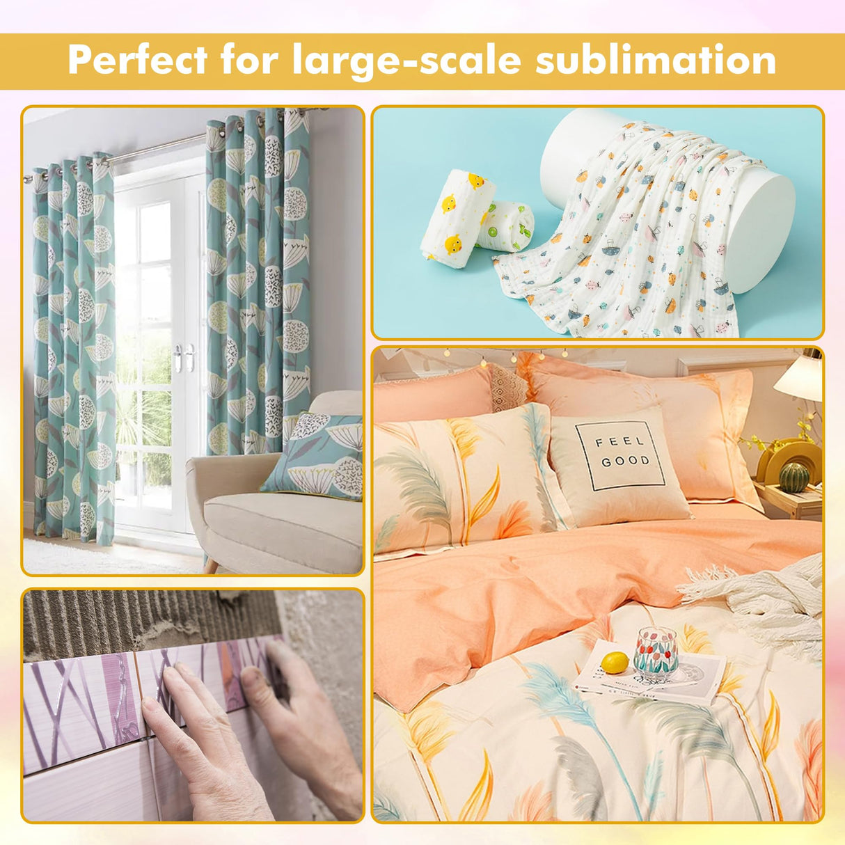 Koala Roll Sublimation Paper 24 inch Width and 110 Feet Length, 1 Roll 3'' Core 105gsm Wide Format Sublimation Heat Transfer Paper for Customize Any Present with Sublimation Blanks and Sublimation ink KOALA PAPER