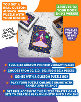 PuzzleCrafters Puzzle Making Kit for Kids - Create Your Personalized Custom Printed Puzzles from Photo's or Hand-Drawn Art - Great Gift for Creative Kids - 30, 100, 250, 500, or 1000 Jigsaw Pieces Make It At Home