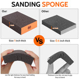 Romeda 8-Pack Sanding Sponge, Four Grits Per Pack 60/80/120/220, Washable and Reusable Handmade Sandpaper Block, Drywall Sandpaper Blocks for Wooden Drywall Sheetrock and Metal Glazing Romeda