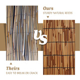 Natural Reed Fencing Rolls,6FT X 16.4FT Reed Screen Curtain Fence Covering Privacy Bamboo for Outdoor Backyard Patio Garden Decorative Fence (Brown) Tgzwme