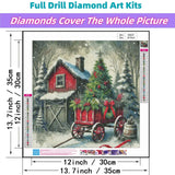 JYXSJYYD 5D DIY Christmas Diamond Art Kits for Adults,Winter House The Diamond Paintings Kits for Beginners,Paint by Diamonds Dot Full Drill Gem Art Crafts,Home Wall Decoration 13.8x13.8 inches. JYXSJYYD