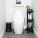 SunnyPoint Slim Rolling Storage Cart, 3 Tier Bathroom Storage Organizer Bathroom, Laundry Utility Cart (Black) SunnyPoint