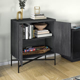 Henn&Hart Brighton Accent Cabinet, 28" Wide, Dark Gray Henn&Hart
