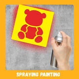 24 Piece Stencils for Kids Stencils for Painting Sidewalk Chalk Stencil Outdoor Garden Themed Stencil Kids Style Collection-5in TMTECHJS