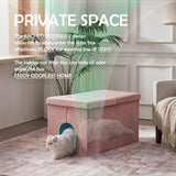 MEEXPAWS Cat Litter Box Enclosure Furniture Hidden Extra Large, Lift Design Lid Velvet Cat Washroom Bench Storage Cabinet | 35.4x19.7x19.7 in | Dog Proof|Urine Proof Inside|Quick Assembly| Easy Clean MEEXPAWS