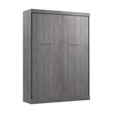 Bestar Nebula 65W Queen Murphy Bed in Bark Gray, Sleeping Arrangement for Multipurpose Room Bestar