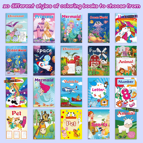 Kalysky 20Pack Coloring Books for Kids Ages 4-8 (5.1 x 7 inch),Mini Coloring Books for Kids Party Favors,Bulk Coloring Books for Kids Ages 2-4 Kalysky