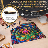 ZenChalet - Simply Succulent 500 Piece Jigsaw Puzzles - Giftable Wood Jigsaw Puzzles Adult - Distinctive Premium Gifts, Cool Puzzle Brain Teaser - Rompe Cabezas Adultos 500 ZenChalet