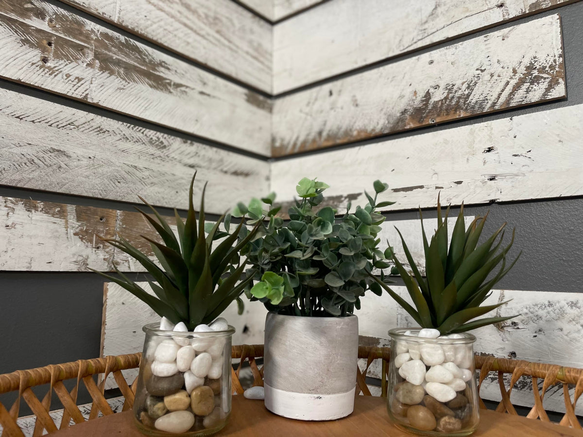 Vintage Harvest Whitewashed Reclaimed Barn Wood Wall Planks- Rustic Kiln Dried Wood Panels, Easy to Install, DIY Accent Wall for Your Home (10 Square ft.) VINTAGE HARVEST RECLAIMED LUMBER U.S.A.