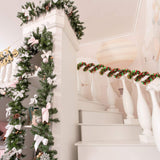 Christmas Tinsel Garland Metallic Christmas Tree Garland Shiny Party Tinsel Garland Hanging Decorations for Christmas Tree Decorations Wedding Birthday Party Supplies (26.2 ft,Red and Green) WILLBOND