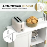 TaoHFE White Storage Cabinet,Credenza Buffet Cabinet Wooden Coffee Bar Cabinet Buffet Table White Sideboard Thin Cabinet for Narrow Spaces Entry Cabinet Hallway Cabinet for Kitchen TaoHFE