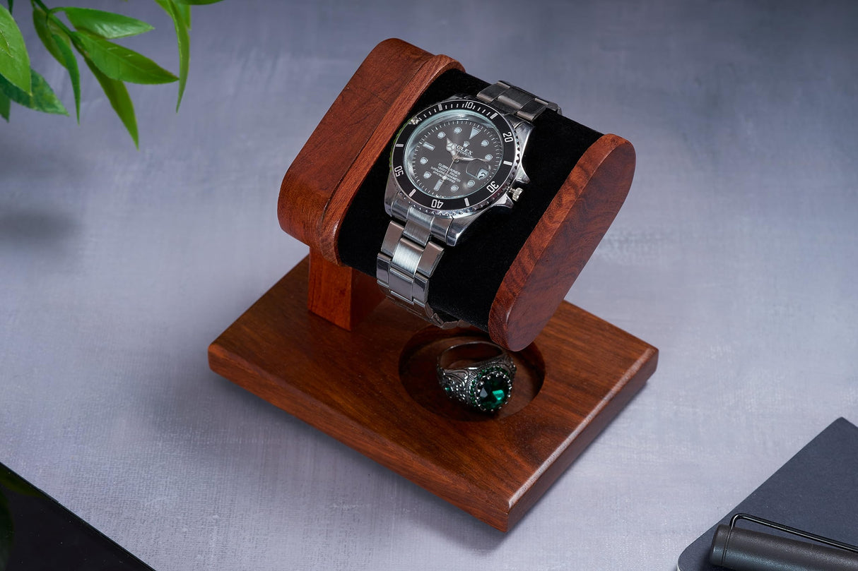 Bimoha - Watches Stand - Handmade Wood Watch Stand for Men and Women’s Collection, Watch Holder Wrist, Watch Display Tower Jewelry Organizer for Rings, Gift idea for dad, for father. Bimoha