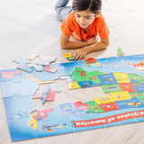 Melissa & Doug USA Map Floor Puzzle - 51 Pieces (2 x 3 feet) - FSC Certified Melissa & Doug