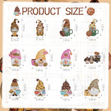 Sitsink Gnome Diamond Art Magnet - Cute Coffee Gnome Diamond Painting Refrigerator Stickers, Coffee Cookie 3D Gem Art Fridge Magnet Stickers Kit for Adult Sitsink