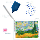 DIAMOND DOTZ Wheat Fields (Van Gogh) Scenery Diamond Painting Kits for Adults - Diamond Art Kits a Relaxing Creative Craft Kit with Dotz Gems 20"x15.3" DIAMOND DOTZ