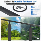 Zylorix 42" 2ft-8ft T304 Stainless Steel Cable Railing Post Kit(Flexible DIY 1+1) - 2Pack 33° Drilled Posts, Sufficient 118ft 1/8" Cable, Terminals, and Grommets with Cutter(No Handrail) for Decks Zylorix