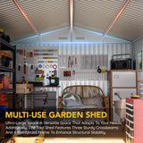 10x12x7.4FT Multi-Used Shed & Outdoor Storage Shed with Lockable Doors, Windows and Vents, Extra Large Metal Tool Shed for Garden, Backyard, Patio, Utility, and Various Storage Shed(Matte Gray) Verdeluxe