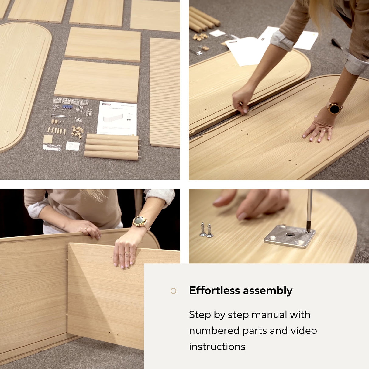 WERMO 55'' TV Stand with Storage and Shelves designed to fit 32’’ - 60'' TVs. Wood Entertainment Center for Living Room and Bedroom, Media Console and Modern TV Console Table (Oak) WERMO