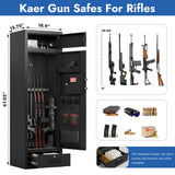 KAER 10-15 Gun Safes for Home Rifle and Pistols, Large Gun Cabinets for Rifles and Shotguns,Gun Rifle Safe with Drawer,Gun & Ammunition Storage & Safes (Assembly Required) KAER
