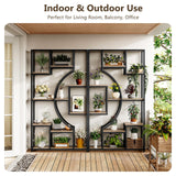 LGHM Industrial 5-Tier Bookshelf with Storage, 70.9 Inch Tall Large Display Bookcase - Modern Metal Standing Shelves for Living Room, Office and Bedroom, Set of 2, Greige LGHM