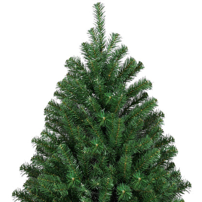 Yaheetech 6Ft Pre-lit Spruce Artificial Hinged Christmas Pine Tree Prelighted Holiday Xmas Tree for Home Party Decoration with 300 Warm White Lights and 818 Branch Tips, Green