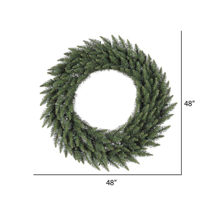 Vickerman 48" Camdon Fir Artificial Christmas Wreath Featuring 330 PVC Tips - Unlit - Wreath for Indoor or Outdoor - Seasonal Home Decorations