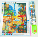 Diamond Art Kits for Adults,Diamond Art(Street Flower Shop),Diamond Dots Paintings for Beginners,Gem Art Painting Kits12x16inch,30% More Coloured Diamonds Leimonri