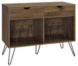 Novogratz Concord Turntable Stand, Double, Walnut Novogratz